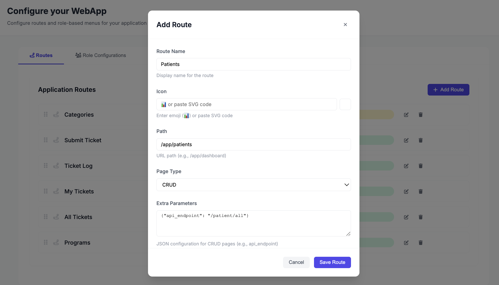 Appbuilder Crud Route