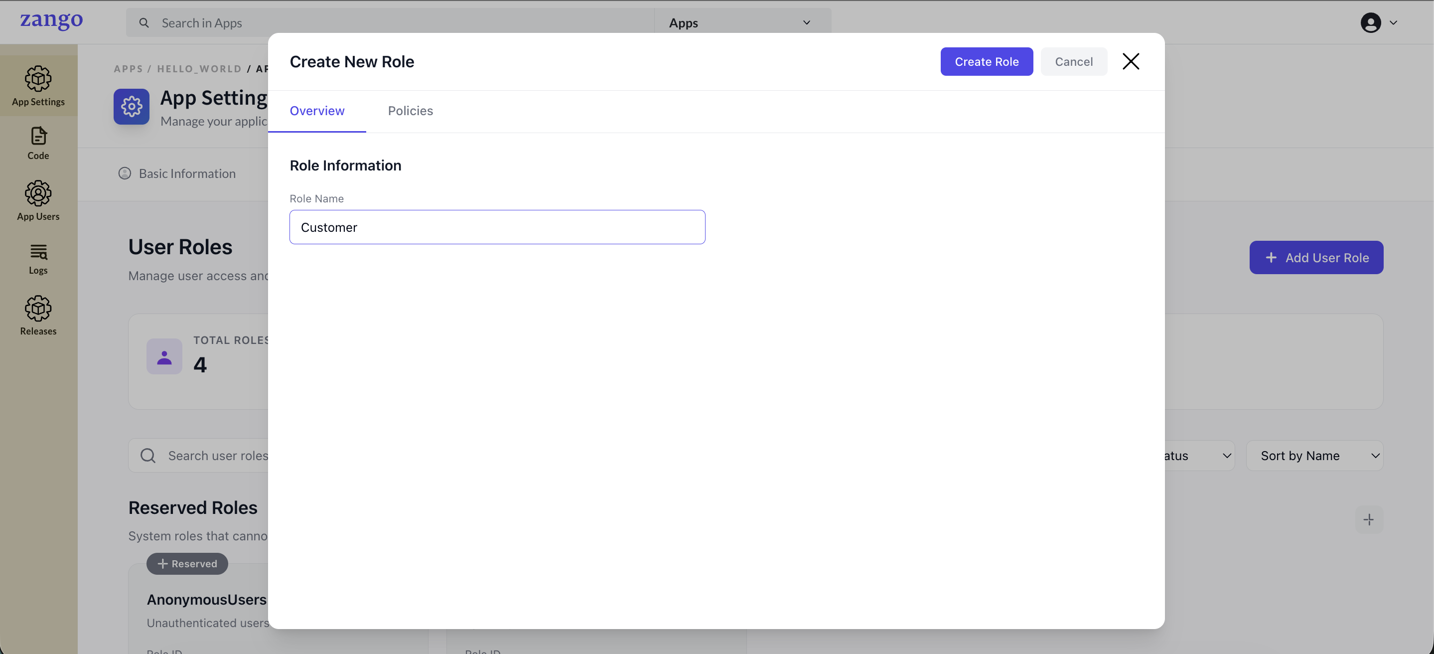 Create User Role 2