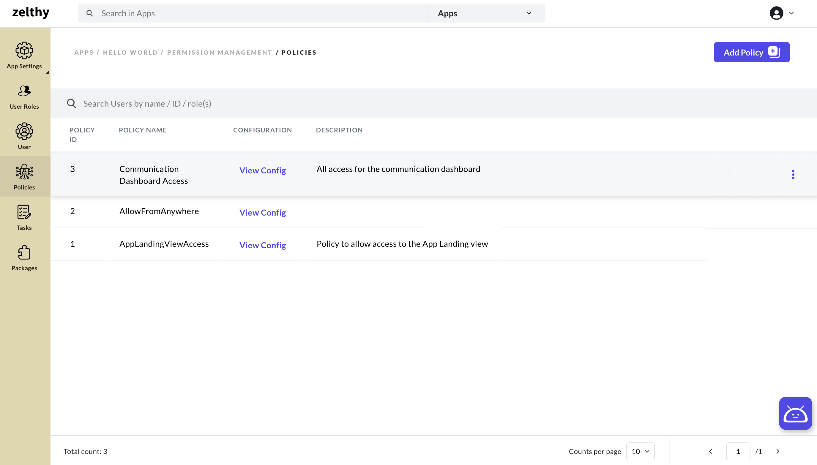 Editing Policy Config 1