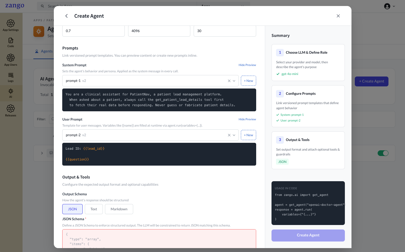 Agent Creation