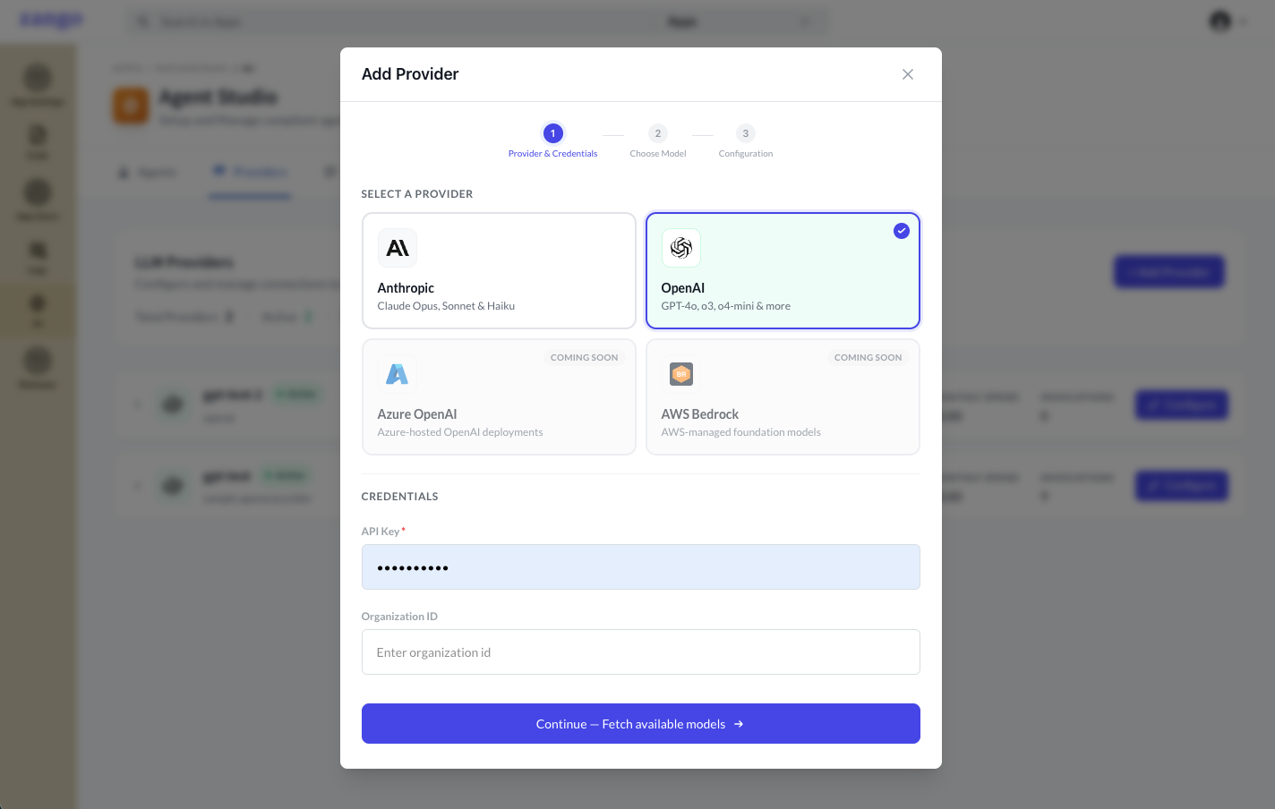 Add Provider form